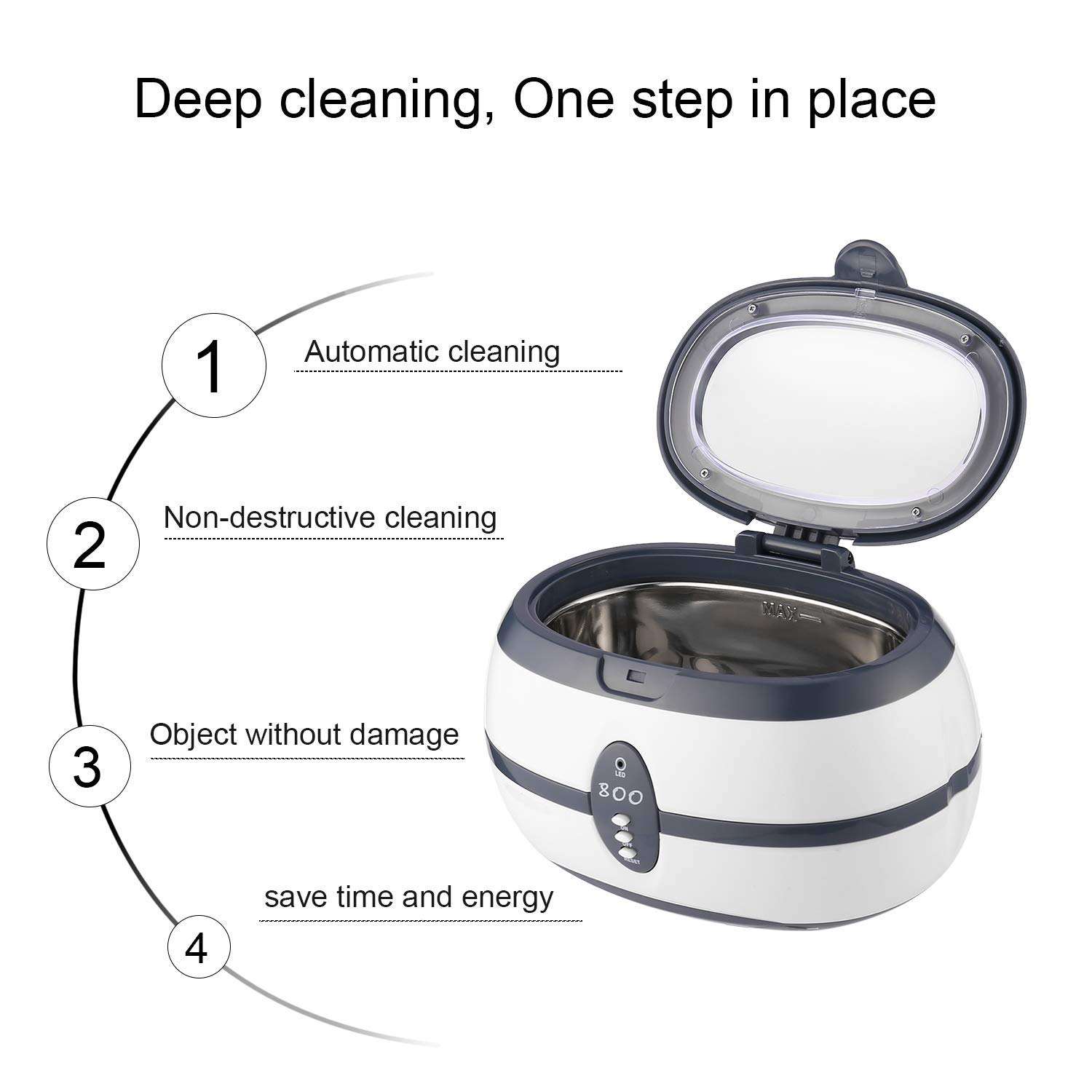 GT SONIC&reg; VGT-800 Digital Ultrasonic Cleaner 0.6L